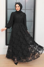 Black Hijab Dress 1063S - 1