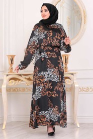 Black Hijab Dress 11075S - 2