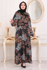 Black Hijab Dress 11075S - 1