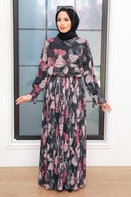 Black Hijab Dress 11791S - 1