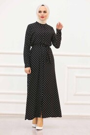 Black Hijab Dress 1183S - 1