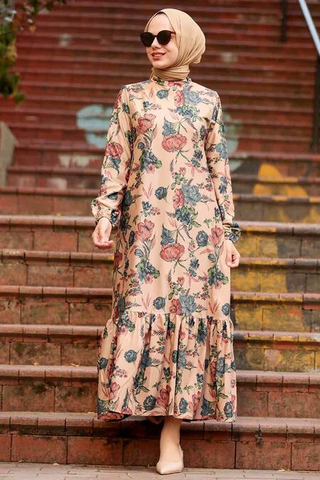 Black Hijab Dress 11852S - NEVA STYLE