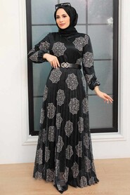 Black Hijab Dress 11870S - 1