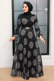 Black Hijab Dress 11870S - 2
