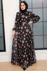 Black Hijab Dress 11871S - 1