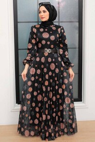 Black Hijab Dress 11871S - 2