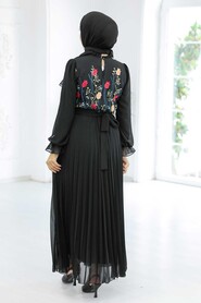 Black Hijab Dress 1195S - 2