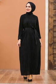 Black Hijab Dress 12151S - 1