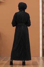 Black Hijab Dress 12151S - 2