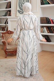Black Hijab Dress 12302S - 3