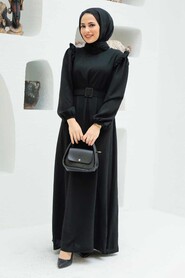 Black Hijab Dress 1299S - 1