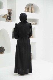 Black Hijab Dress 1299S - 3