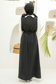 Black Hijab Dress 1317S - 3