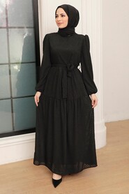 Black Hijab Dress 13290S - 2