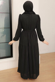 Black Hijab Dress 13290S - 3
