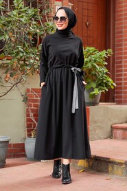 Black Hijab Dress 1333S - 1