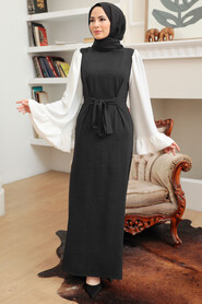 Black Hijab Dress 1335S - 2