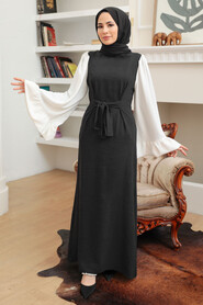 Black Hijab Dress 1335S - 1