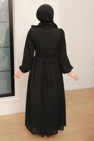 Black Hijab Dress 13390S - 2