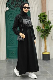 Black Hijab Dress 1356S - 1
