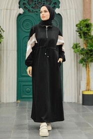 Black Hijab Dress 13610S - 2
