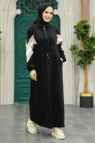 Black Hijab Dress 13610S - 1