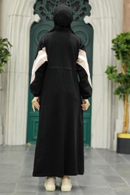 Black Hijab Dress 13610S - 3