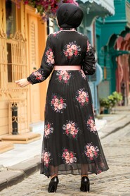 Black Hijab Dress 1409S - 2