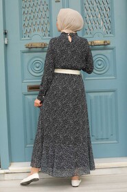 Black Hijab Dress 1472S - 2
