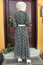 Black Hijab Dress 1476S - 2