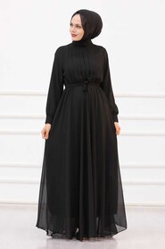 Black Hijab Dress 15280S - 2