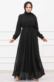 Black Hijab Dress 15280S - 3