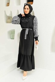 Black Hijab Dress 16090S - 1