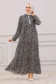 Black Hijab Dress 16271S - 1