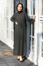 Black Hijab Dress 16831S - 2