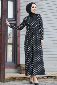 Black Hijab Dress 16831S - 1