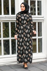 Black Hijab Dress 16835S - 2