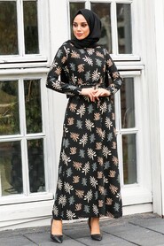 Black Hijab Dress 16835S - 1