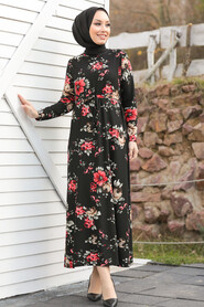 Black Hijab Dress 1683S - 2