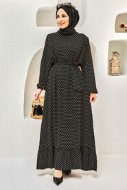 Black Hijab Dress 1688S - 1