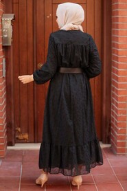 Black Hijab Dress 1755S - 2