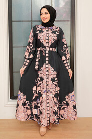 Black Hijab Dress 21719S - 1