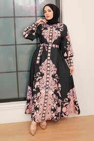 Black Hijab Dress 21719S - 2