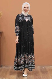 Black Hijab Dress 21752S - 1