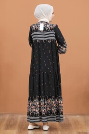 Black Hijab Dress 21752S - 2