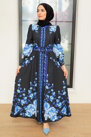 Black Hijab Dress 22133S - 1