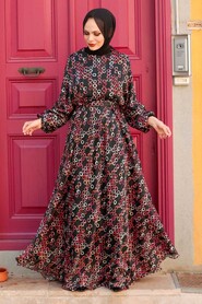 Black Hijab Dress 22164S - 1