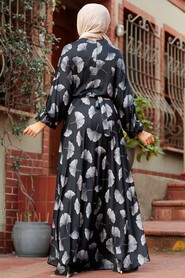 Black Hijab Dress 22165S - 2