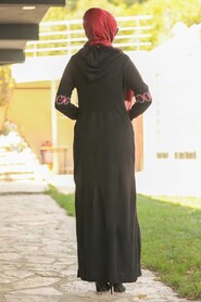 Black Hijab Dress 2243S - 2