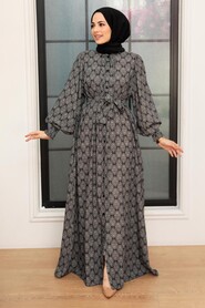 Black Hijab Dress 22471S - 1